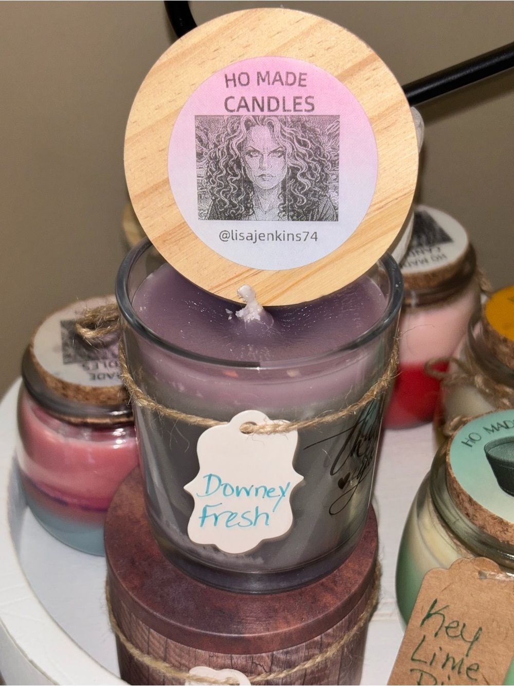 Ho Made Downey Fresh Purple Jar Candle
